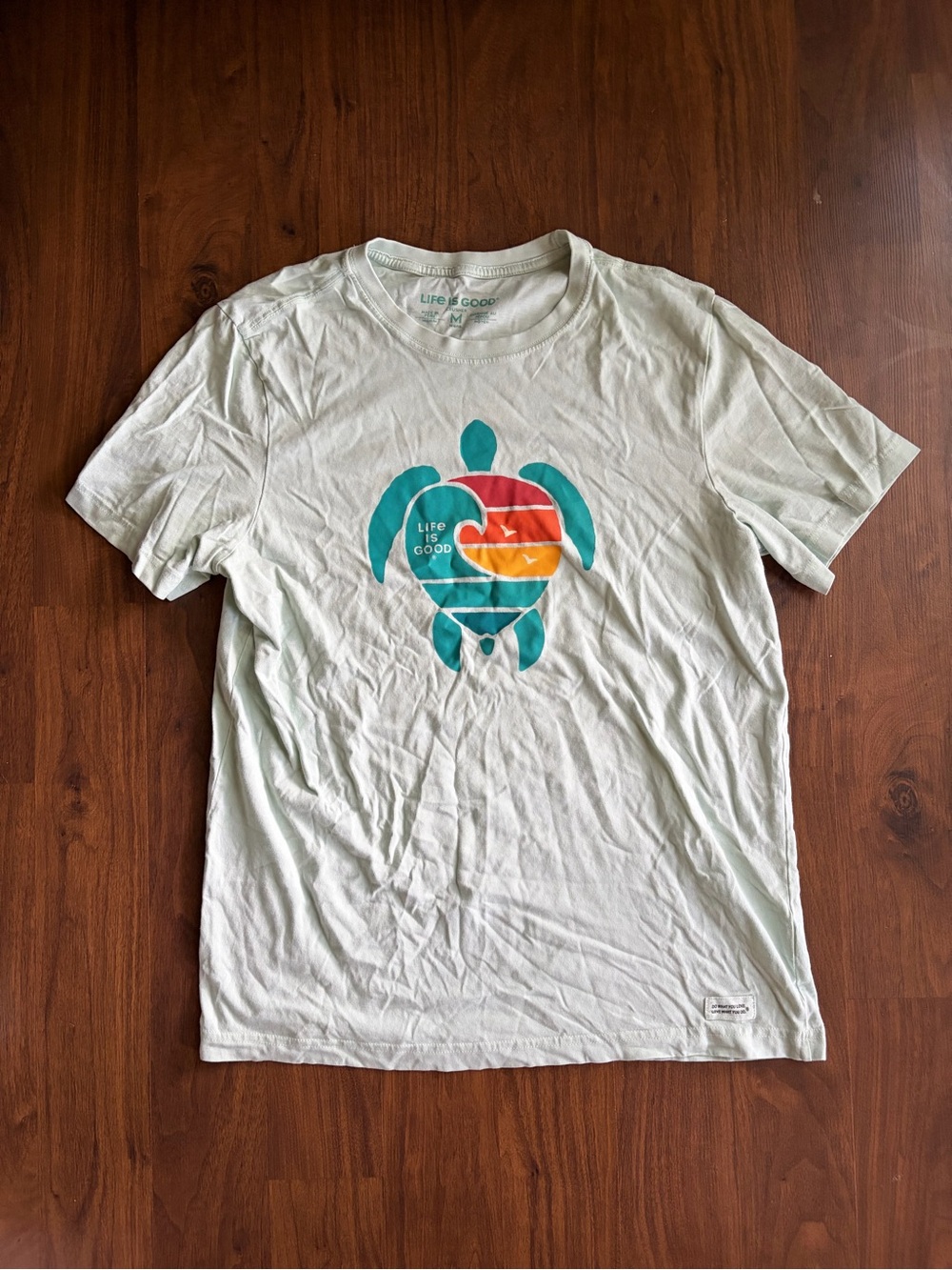 Life is Good Men's Sea Turtle Graphic Tee - Light Mint